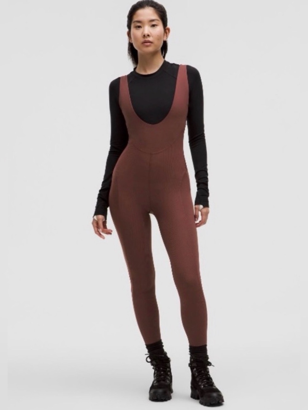 Lululemon Ribbed Ski Suit / Catsuit Jumpsuit NWT – Burgundy – Size S (Asia Fit)